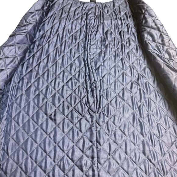 Vintage Lands' End Size 10 Petite Navy Wool Hooded Duffle Coat Toggle Buttons - Picture 11 of 16